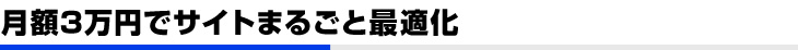 月額3万円でサイトまるごと最適化